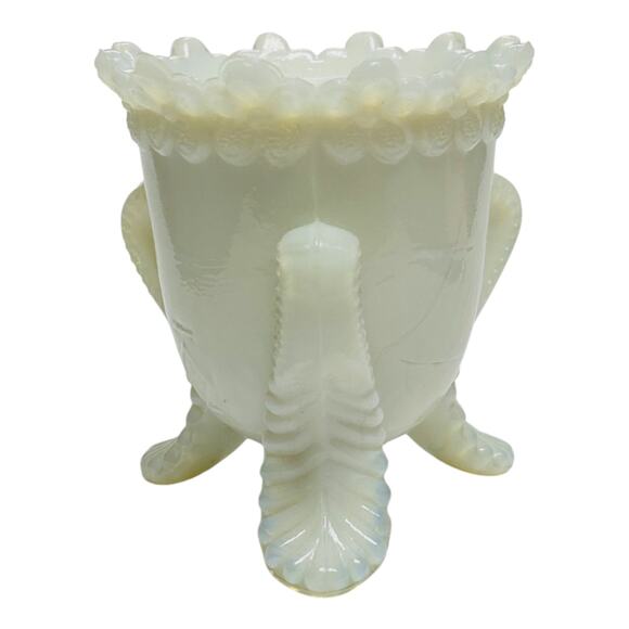 Forget Me Not Toothpick Holder Boyds Art Glass 2000 Silver White  - B1011 - Picture 12 of 16